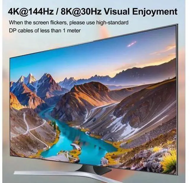 Alt view image 2 of 7 - 3-Port Dual Monitor DP USB 3.0 KVM Switch 4K@144Hz, 4 USB3.0 Ports, Wired Remote & Power Adapter Included for 3 PCs Sharing 2 Monitors