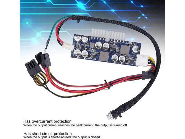 Alt view image 5 of 6 - LDA300WL Power Supply Adapter Board, Straight Plug 12V 300W Desktop Converter for Small ATX Mainboard, Overload & Short Circuit Protection
