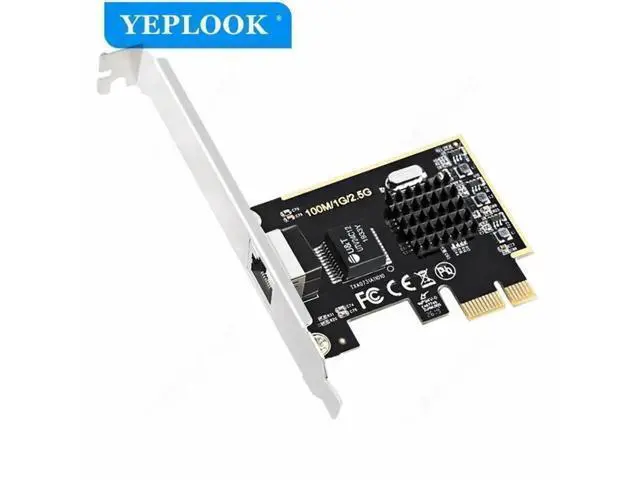 Alt view image 5 of 5 - PCIe x1 2.5Gbps Ethernet Network Card with Heat Sink, RTL8125 Chip Single RJ45 2500Mbps Gigabit LAN Adapter for Desktop Gaming PC