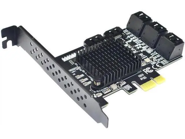 Alt view image 4 of 5 - 8-Port SATA III PCIe 2.0 x1 Controller Card, 6Gbps SATA Expansion Adapter with Low Profile Bracket, Compatible with Windows 10