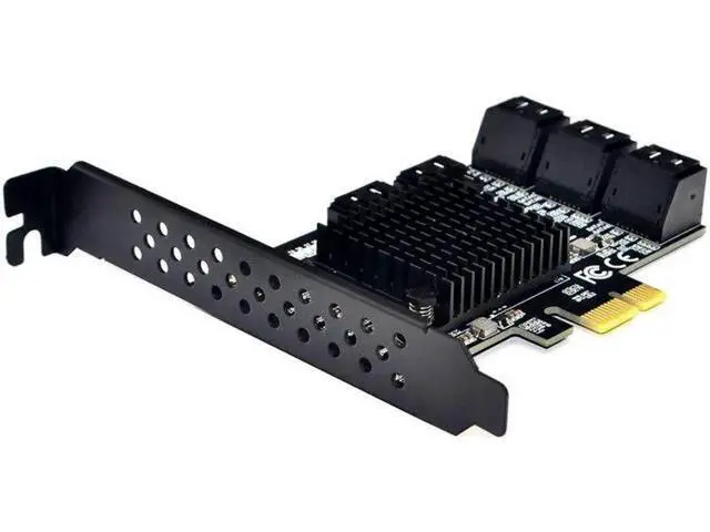 Alt view image 5 of 5 - 8-Port SATA III PCIe 2.0 x1 Controller Card, 6Gbps SATA Expansion Adapter with Low Profile Bracket, Compatible with Windows 10