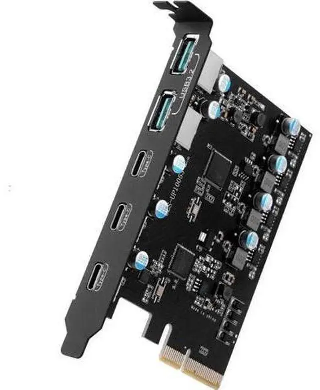 Main image of PCIe USB 3.2 Gen2 Expansion Card, 5-Port 10Gbps Super Speed PCI Express Hub Adapter (3×USB-C + 2×USB-A), Compatible Windows XP/Vista/7/8/10/11