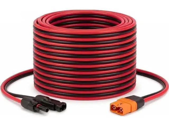Alt view image 2 of 6 - AJMRTC MC4 to XT60i Cable, 12AWG 1.5M(4.92FT) Solar Panel Adapter Wire, MC4 Male Female to XT60i-F Female Connector Extension Cord for Portable Power Station, Solar Generator, Off-Grid Solar System