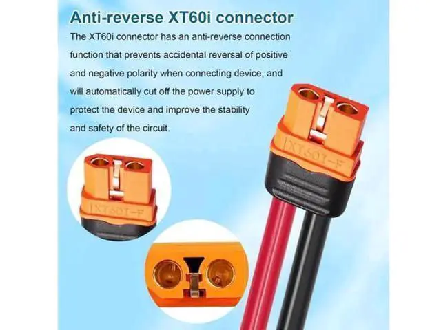 Alt view image 5 of 6 - AJMRTC MC4 to XT60i Cable, 12AWG 1.5M(4.92FT) Solar Panel Adapter Wire, MC4 Male Female to XT60i-F Female Connector Extension Cord for Portable Power Station, Solar Generator, Off-Grid Solar System
