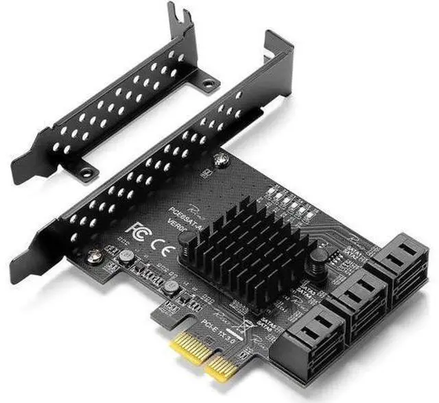 Main image of PCIe 3.0 6 Port SATA 3.0 Expansion Controller Card with Low Profile Bracket, Non-RAID, Bootable System Disk Adapter for 6 SATA HDD SSD Devices