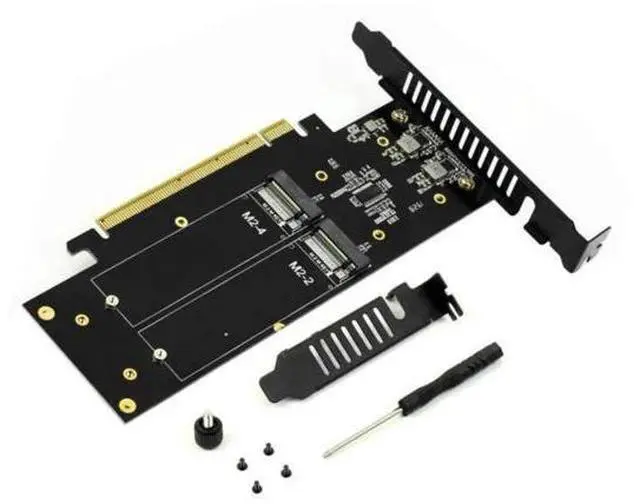 Main image of iHyper-Pro PCIe 4.0 x16 to 4×M.2 NVMe Expansion Card, M-Key 2280 SSD Adapter, Total 32Gbps Bandwidth, Intel VROC NVMe RAID Supported