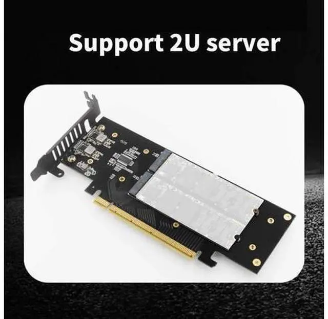 Alt view image 3 of 7 - iHyper-Pro PCIe 4.0 x16 to 4×M.2 NVMe Expansion Card, M-Key 2280 SSD Adapter, Total 32Gbps Bandwidth, Intel VROC NVMe RAID Supported