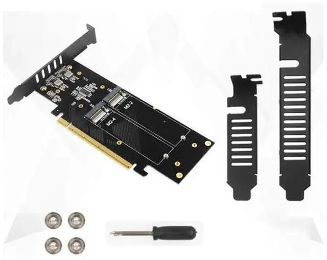 Alt view image 5 of 7 - iHyper-Pro PCIe 4.0 x16 to 4×M.2 NVMe Expansion Card, M-Key 2280 SSD Adapter, Total 32Gbps Bandwidth, Intel VROC NVMe RAID Supported