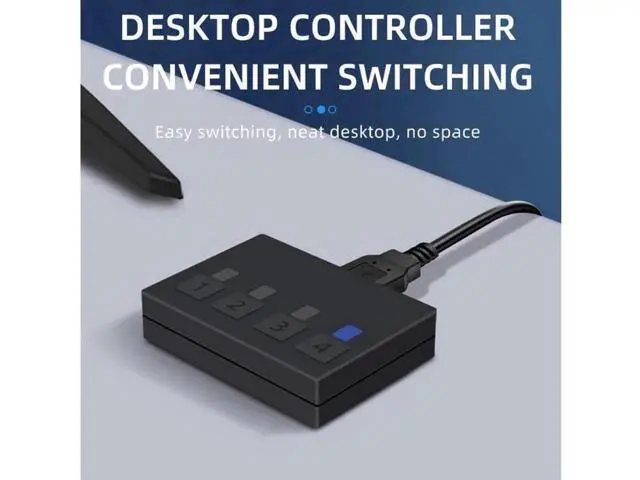 Alt view image 5 of 7 - 4X1 4 Port HDMI KVM Switch 8K@60Hz 4K@120Hz, 4 In 1 Out USB KVM Switcher for 4 PCs Share Single Monitor, Come with 4 USB Cables & Power Cable