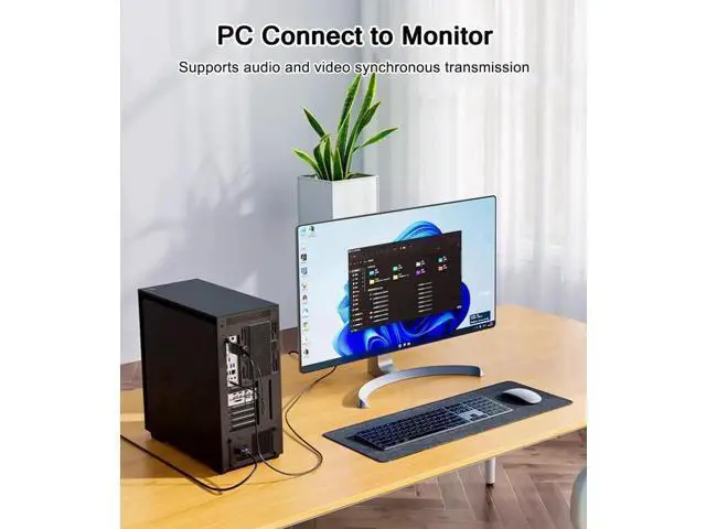 Alt view image 3 of 7 - 2 Pack 6FT VGA to HDMI Cable with USB Power & Audio, 1080P@60Hz VGA Male to HDMI Male Cord for PC Laptop to TV Monitor Projector