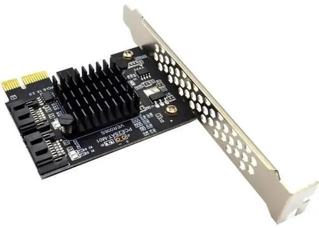 Alt view image 3 of 4 - Marvell 88SE9125 PCIe SATA 3.0 Controller Expansion Card, PCI Express SATA Port Multiplier Add On Storage Adapter Card