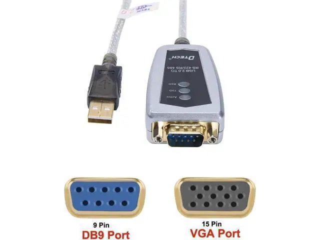 Alt view image 6 of 7 - DTECH USB to RS422 RS485 Serial Adapter Cable FTDI Chip Multi OS Support Windows Mac 16.4FT Long Cable