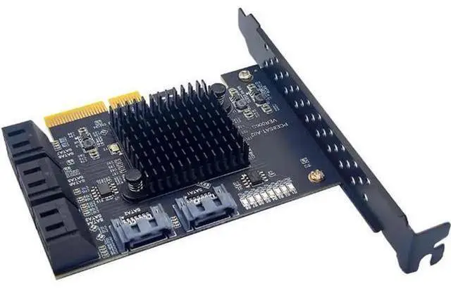 Main image of 8 Port PCIe X4 SATA 3.0 Expansion Card with ASMedia ASM1166 Chipset, 6Gbps Non-RAID SATA Controller Adapter, Full & Low Profile Brackets Included