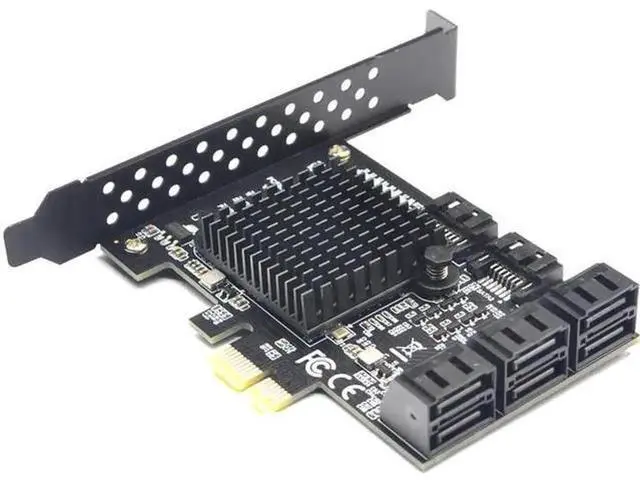 Main image of PCIe 2.0 X1 8 Port SATA III 6Gbps Expansion Controller Card with Low Profile Bracket, 8 SATA Storage Adapter Fully Compatible with Windows 10