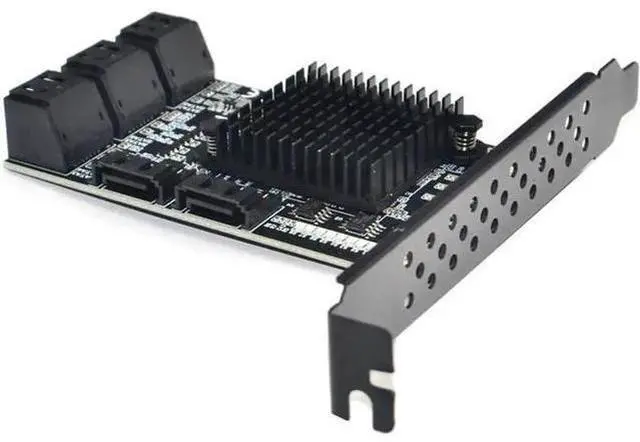 Alt view image 5 of 5 - PCIe 2.0 X1 8 Port SATA III 6Gbps Expansion Controller Card with Low Profile Bracket, 8 SATA Storage Adapter Fully Compatible with Windows 10