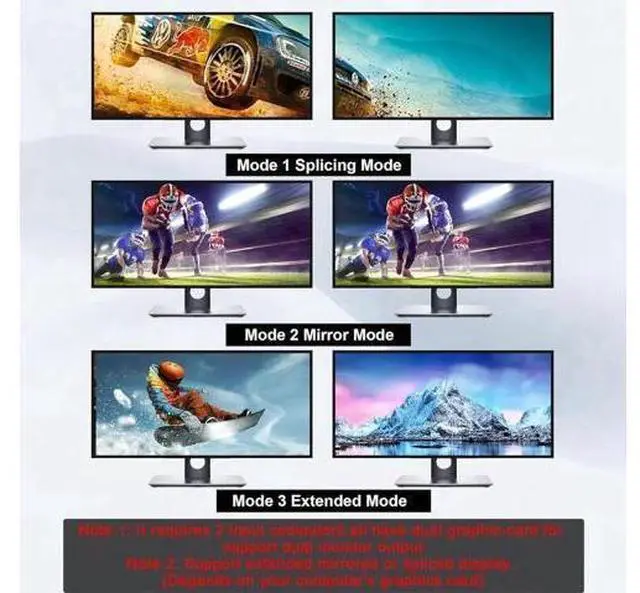 Alt view image 3 of 7 - 4-Port HDMI+DP Dual Monitor USB3.0 KVM Switch, 4K@60Hz, Independent Audio & Mic, 3 USB3.0 Ports