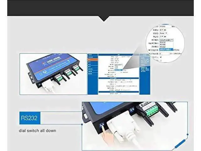 Alt view image 4 of 7 - USR-N540 4-Port Serial to Ethernet Converter RS232 RS485 RS422 to TCP/IP RJ45 Modbus RTU Gateway Serial Device Server