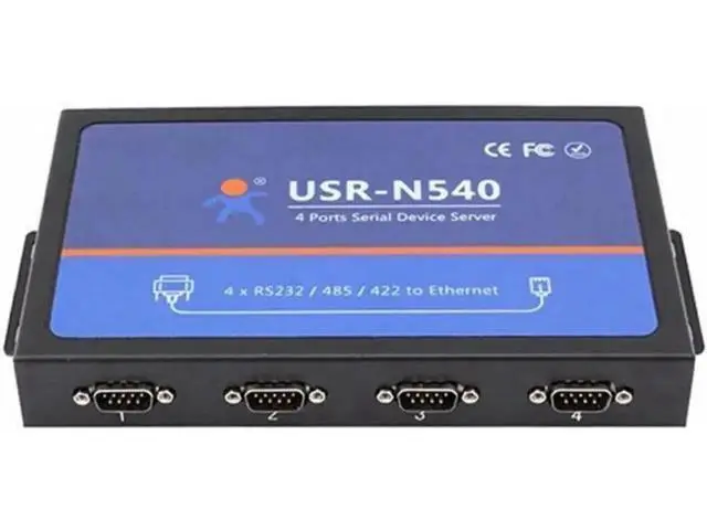 Alt view image 7 of 7 - USR-N540 4-Port Serial to Ethernet Converter RS232 RS485 RS422 to TCP/IP RJ45 Modbus RTU Gateway Serial Device Server
