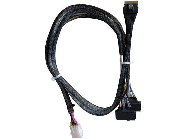 Alt view image 3 of 6 - 75cm 74Pin to Dual 68Pin Conversion Cable with Power Supply, 8X to Dual Port Adapter Cable