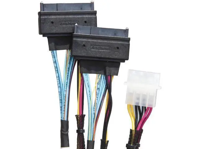 Alt view image 5 of 6 - 75cm 74Pin to Dual 68Pin Conversion Cable with Power Supply, 8X to Dual Port Adapter Cable