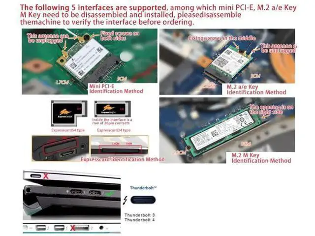 Alt view image 5 of 6 - Beast Series EXP GDC External PCIe eGPU Dock for Laptops, ExpressCard Cable Included, No Built-in Power Supply, Compatible with Mini PCI-E & M.2 A Key Laptops