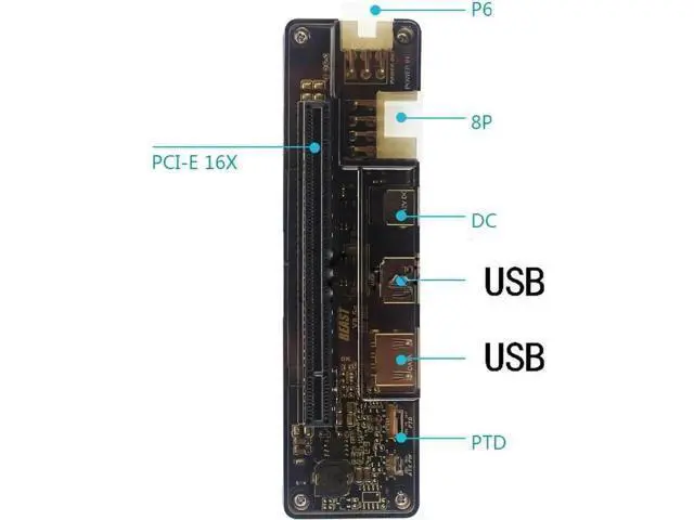 Alt view image 4 of 7 - EXP GDC Beast Series Expresscard External GPU Dock, Laptop PCIe Graphics Docking Station, Mini PCI-E & M.2 A Key Compatible, No Built-in Power