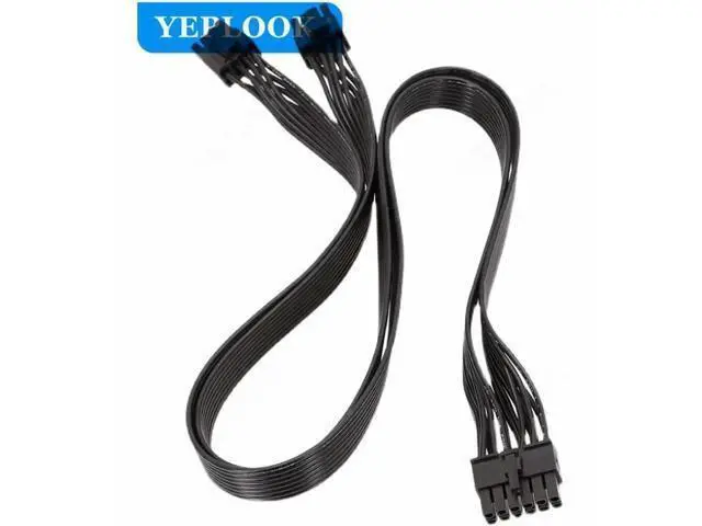 Alt view image 4 of 5 - 60cm 18AWG Modular GPU Power Cable, Corsair AX850/AX750/AX650 Specific 12Pin to Dual 8Pin (6+2Pin) VGA Cord