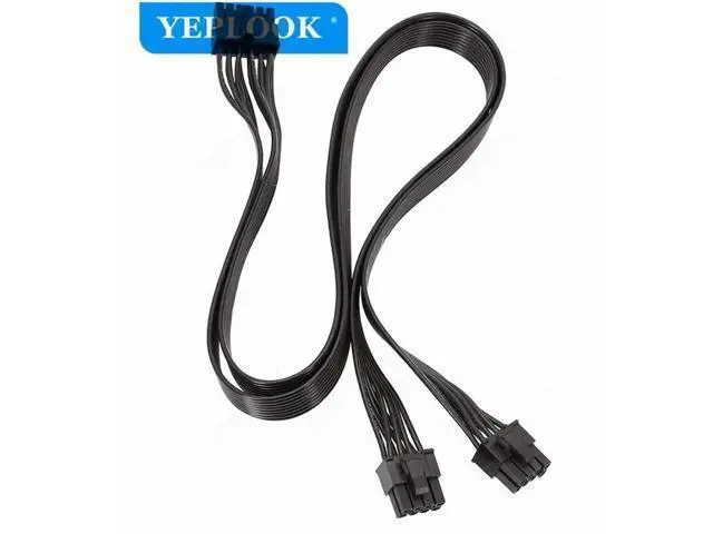 Alt view image 5 of 5 - 60cm 18AWG Modular GPU Power Cable, Corsair AX850/AX750/AX650 Specific 12Pin to Dual 8Pin (6+2Pin) VGA Cord
