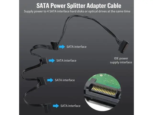 Alt view image 3 of 7 - PCIe 4X to 6-Port SATA 3.0 Expansion Card, 6Gbps SATA Controller Card with LED Activity Indicator, Comes with 6 SATA Data Cables & 15-Pin Power Cord, Compatible with Windows & Linux Systems