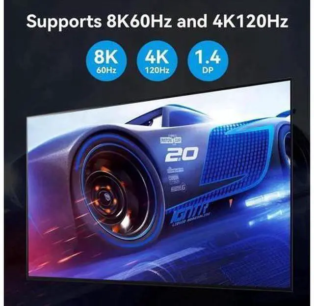 Alt view image 5 of 7 - 2 PCs Triple Monitor Dual DP KVM Switch 8K@60Hz 4K@120Hz USB 3.0, Support Extended & Duplicate Display Modes, 4 USB 3.0 Sharing Ports for 2 Laptops/PCs Share 3 DP Monitors