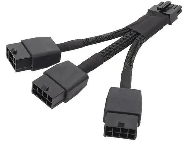 Alt view image 2 of 6 - 12VHPWR 12Pin to 3×8Pin PCIe GPU Power Adapter Cable for RTX 3060Ti/3070/3080/3090