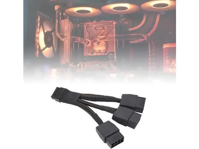 Alt view image 4 of 6 - 12VHPWR 12Pin to 3×8Pin PCIe GPU Power Adapter Cable for RTX 3060Ti/3070/3080/3090