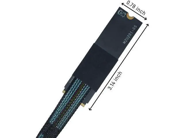 Alt view image 3 of 6 - 50cm/1.6ft PCIe 4.0 M.2 M-Key to SFF-8639 U.2 NVMe Cable Adapter with 15Pin SATA Power Supply