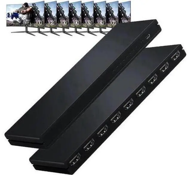 Main image of 1 in 8 Out HDMI Splitter, 1x8 HDMI Audio Video Distributor Box Supports 4K@30Hz 3D Full HD for HDTV Projector STB DVD PS3, with USB Power Cable