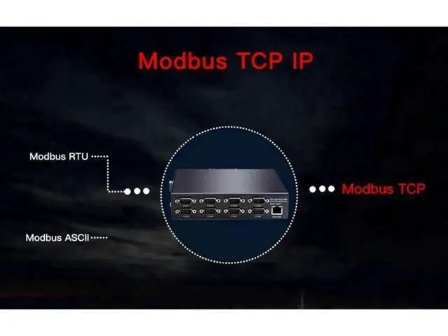 Alt view image 2 of 7 - 8-Port Serial to Ethernet Converter RS232 RS485 RS422 TCP/IP Device Server Modbus RTU to TCP Gateway