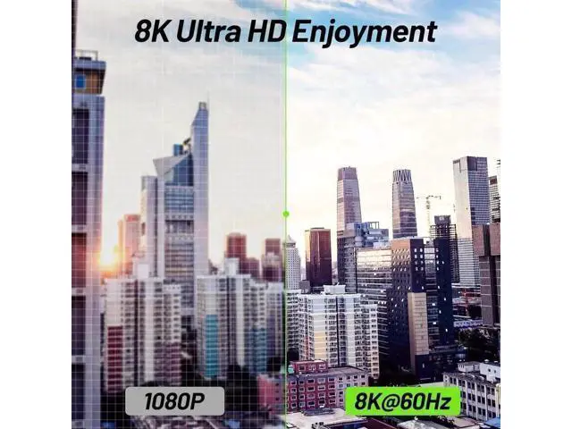 Alt view image 4 of 7 - 2 Port Triple Monitor KVM Switch (1HDMI+2DP), 8K@60Hz 4K@144Hz USB3.0 KVM Switcher with 4 USB 3.0 Ports, Wired Remote & Power Adapter for 2 PCs Share 3 Displays Keyboard Mouse