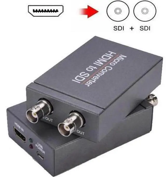 Main image of HDMI to SDI Converter Adapter, 1080P HDMI Input to Dual 2 SDI Outputs, Supports SD-SDI HD-SDI 3G-SDI for SDI Monitor HDTV Broadcast Equipment