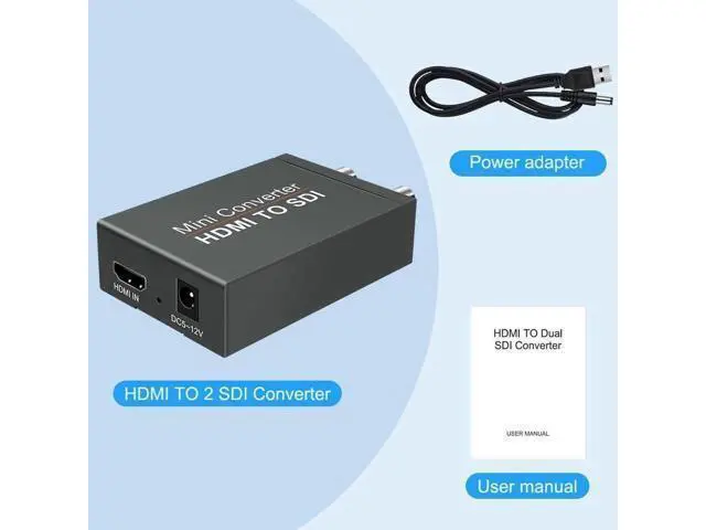 Alt view image 3 of 7 - HDMI to SDI Converter Adapter, 1080P HDMI Input to Dual 2 SDI Outputs, Supports SD-SDI HD-SDI 3G-SDI for SDI Monitor HDTV Broadcast Equipment