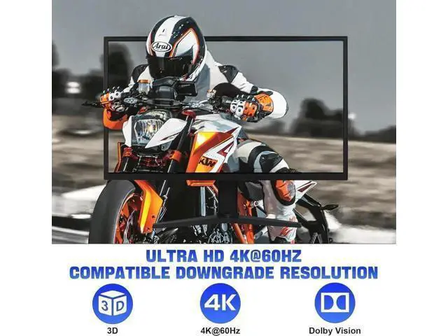 Alt view image 3 of 7 - 2 Port Triple Monitor KVM Switch (2HDMI+1DP), 4K@60Hz USB3.0 KVM Switcher with Audio & Mic, 3 USB 3.0 Ports for 2 PCs Share 3 Displays Keyboard Mouse