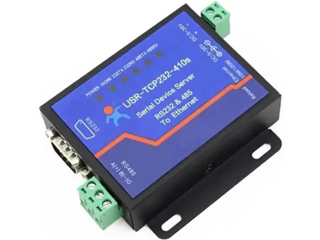Alt view image 4 of 6 - USR-TCP232-410s Serial to Ethernet Adapter, Dual RS232 & RS485 Industrial IP Device Server, 10/100Mbps LAN Converter with DHCP & DNS Support for PLC, Sensor & Industrial Automation