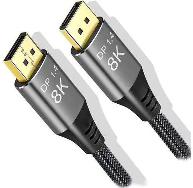 Main image of 3.3FT/1M Nylon Braided DP 1.4 DisplayPort Cable, HBR3 32.4Gbps High Speed DP to DP Cord Supports 8K@60Hz 4K@144Hz 7680x4320 UHD Compatible Gaming Monitor PC Laptop HDTV