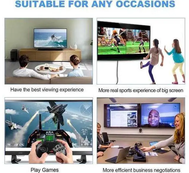 Alt view image 3 of 6 - 3.3FT/1M Nylon Braided DP 1.4 DisplayPort Cable, HBR3 32.4Gbps High Speed DP to DP Cord Supports 8K@60Hz 4K@144Hz 7680x4320 UHD Compatible Gaming Monitor PC Laptop HDTV