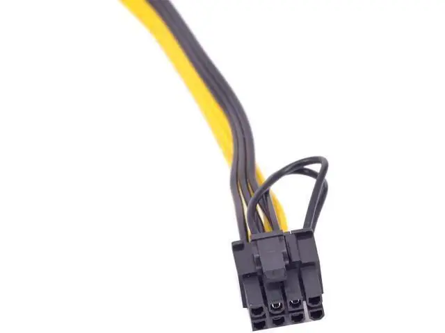Alt view image 5 of 6 - 6 Pack 30cm PCIe 6Pin to 6+2 Pin GPU Power Cable, PCI Express 6/8 Pin Converter Cord for BTC Mining Rigs & Server Graphics Cards