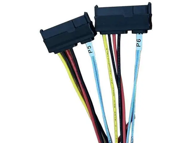 Alt view image 2 of 3 - SFF-8654 SlimSAS 74Pin x8 to 8×SFF-8482 29Pin Splitter Cable, With 4 Molex Big 4Pin Power Connectors, 100cm Server Storage Cable