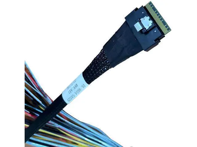 Alt view image 3 of 3 - SFF-8654 SlimSAS 74Pin x8 to 8×SFF-8482 29Pin Splitter Cable, With 4 Molex Big 4Pin Power Connectors, 100cm Server Storage Cable