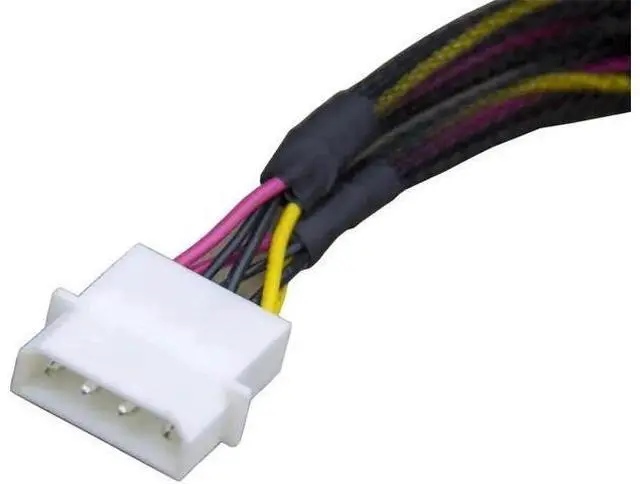Alt view image 2 of 4 - PCIe 5.0 MCIO Mini Cooledge IO Cable, 74Pin x8 to Dual 68Pin Splitter Cable with Power, 80cm Server Storage Cable