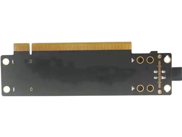 Alt view image 2 of 6 - PCIe 4.0 x16 Bifurcation Expansion Card, 1-to-2 Split x16 to x8x8 Adapter, 20mm Slot Spacing, CPU 4Pin Aux Power Port with Matching 4Pin Cable