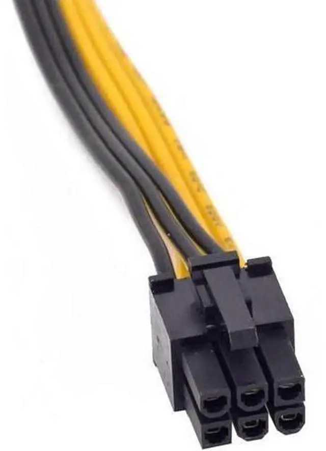 Alt view image 4 of 6 - 6 Pack 80cm PCIe 6Pin to 6+2Pin GPU Power Cable, 6Pin to 8Pin Graphics Card Converter Cord for Server BTC Mining Rig