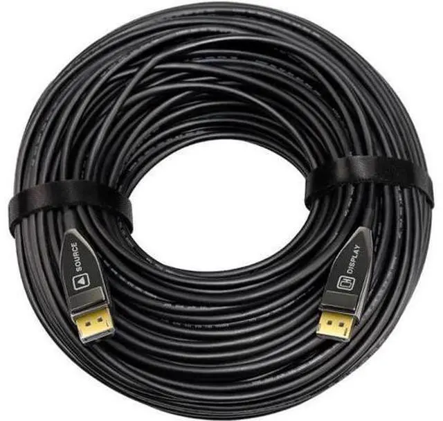Alt view image 4 of 5 - DP 1.4 Fiber Optic AOC Cable,DisplayPort to DisplayPort 8k@60HZ 4K@144Hz Male to Male Cable - (DP to DP Cable) Black - 9.84 ft. / 3.0 m