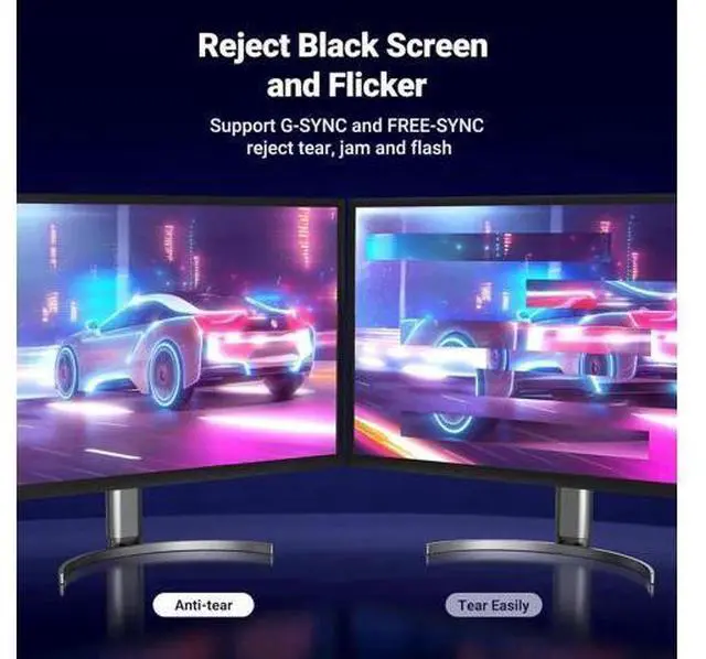 Alt view image 3 of 7 - UGREEN VESA Certified DP 1.4 Cable 16FT, 32.4Gbps 8K DisplayPort Cord Supports 8K@60Hz, 4K@240Hz, HDR, FreeSync & G-Sync, Compatible with Gaming Monitor, Graphics Card, PC, HDTV